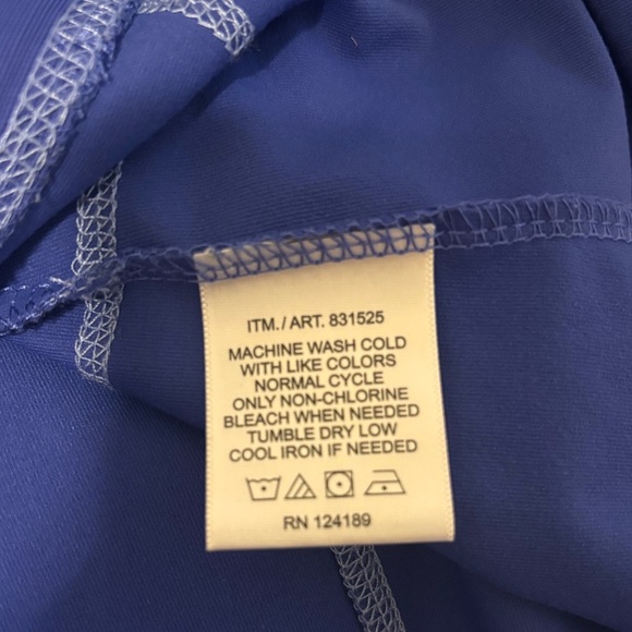 KIRKLAND Signature Women's 1/4 Zip Pullover Stretch Blue Track Jacket Size M - Picture 3 of 4